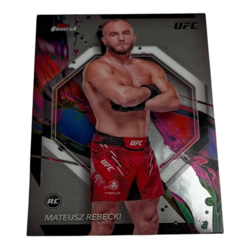 2024 Topps Finest UFC Mateusz Rebecki Rookie Card RC #38 Common Lightweight